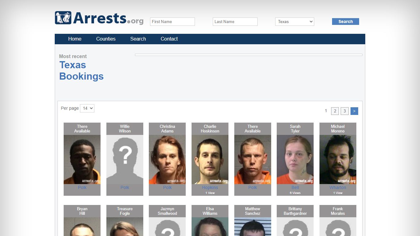 Texas Arrests and Inmate Search